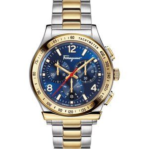 Sale Ferragamo 42mm Men's Two Tone Watch New